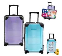 Pluvyze Pack of 2 Mini Suitcase Gift Box Mini Suitcase Money Gift Miniature Suitcase Small Gift Box (Blue, Purple)
