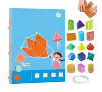 Pluvyze Pull String 3D Geometry Learning Book Pull String 3D Geometry Learning Book 3D Geometry Book Geometry Learning Materials for Learning Formulas for Volume and Surface (15 Models)