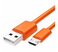 pluX 5V/2A Micro USB Fast Charger Cable for Ring Video Doorbell 2, 3, 4, Plus, Pro, XTU - 3.3ft Signature Orange Camera Battery Power Cord