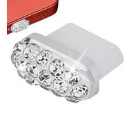 Plux Charging Port - Glitter Phone Stopper, Type-C Dust Blocker, Gemstone Cap Accessory | Silicone Protective Insert , Stylish Ports Charm D