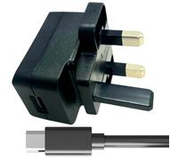 PluX Micro-USB Charger with 2m Cable for Kindle, Android Phone, Tablet, Security Camera (Black)