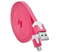 pluX UE Boom Replacement Charging Cable Flat USB Power Cable Speaker charging cable, data cable, Compatible with Logitech UE Boom2 / Boom3 / Megaboom/Miniboom/Roll Wireless Speaker (Pink)