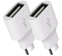 pluX USB C to USB Adapter (2 Pack), USB-C Male to USB 3.0 Female Adapter OTG Compatible for Samsung Android Mobile Devices | Microsoft, HP, Dell, Asus, Acer Laptops and PCs (Space Grey)
