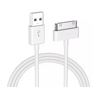 PluX USB Cable Compatible with iPod Nano, Touch, Classic, Video, iPhone 3G 3Gs 4 4s & iPad 1 2 3 - 30 Pin USB Charging and Sync Cable Lead