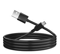 pluX USB Data & Battery Charger Cable For Vtech Kidizoom Plus Kids Digital Camera Toy, Black