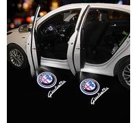 Pluysta 2pcs Car Door Projector Light for Alfa Romeo MITO - Car Logo Welcome Light - LED Puddle Lights - Entry Step Courtesy Lighting,B 4