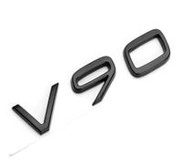 Pluysta 3D Chrome Emblem Sticker for Volvo C30 V40 V50 V60 V90 - Car Logo Badge Decals for Body Trunk Rear Tailgate - Self Adhesive Auto Decor Accessories, V90- Black