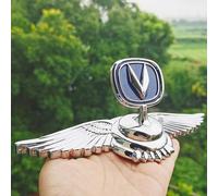 Pluysta 3d Metal Car Front Cover Emblem for Changan | Car Hood Ornament Chrome Badge | Self-Adhesive Bonnet Logo Sticker | Zinc Alloy Letters Decals,B