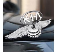 Pluysta 3d Metal Car Front Cover Emblem for Kia K5 | Car Hood Ornament Chrome Badge | Self-Adhesive Bonnet Logo Sticker | Zinc Alloy Letters Decals,B