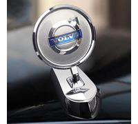 Pluysta 3d Metal Car Front Cover Emblem for Volvo C40 | Car Hood Ornament Chrome Badge | Self-Adhesive Bonnet Logo Sticker | Zinc Alloy Letters Decals,A