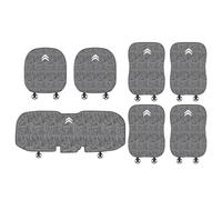 Pluysta Car Linen Seat Cushion Cover for Citroen C4 - Auto Seat Protector with Backrest - Breathable Scratch Full Set Front+Rear Seat Pads, 7 Pcs