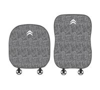 Pluysta Car Linen Seat Cushion Cover for Citroen C4 C-QUATRE - Auto Seat Protector with Backrest - Breathable Scratch Full Set Front+Rear Seat Pads,2 Pcs