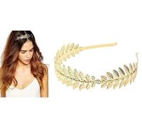 Pluzmecalm 1Psc Gold Leaf Headband Greek Goddess Headpiece Roman Laurel Leaves Crown Tiara Costume Womens Hairband Hair Accessories for Women Girls Bride