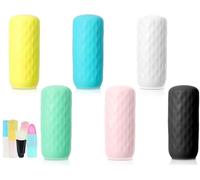 Pluzmecalm 6pcs Travel Bottle Covers Portable Leak Proof Elastic Silicone Covers Fits Various Travel Size Bottles for Women Men