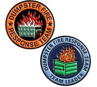 PLwelth 2Pcs Dumpster Fire Response Team Enamel Pins Set Hilarious Sarcastic Badge for Coworkers Team Leader Funny Brooch Pins for Hats Jackets Backpacks Decor Office Birthday Gifts for Women Men