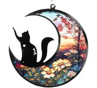 PLwelth Cat Memorial Suncatcher Cat Memorial Gifts for Loss of Cat Pet Sympathy Gifts for Cat Lovers Personalized Cat Ornaments for Windows in Loving Memory of Cat Passing Away Cat Remembrance Gifts