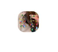 PLwelth Colorful Beaded Earrings Long Tassel Beaded Earrings for Women Fun Bohemian Dangle Earring Handmade Statement Fringe Drop Earring Hypoallergenic Summer Jewelry Gifts for Her Party Decor