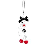 PLwelth Cute Phone Charms Aesthetic Y2K Cell Phone Charms for Case Kawaii Charm Keychain Kit Bow 8 Ball Cherry Star Charm Mobilephone Keychain Y2K Accessories for Bag Airpods Camera Pendants Decor