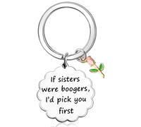 PLwelth Sister Keychain Sister Gifts from Sisters Big Little Sister Cute Flower Pendant Keyring for Women Girls Funny Car Backpack Keychain Charm Accessories Gift for Her Birthday Christmas