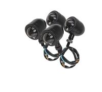 Plyft 4Pcs/Lot Universal Black/for Chrome Amber Bulb Motorcycle Turn for Signal Lights Modification for Lamp(Black)