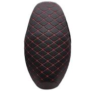 PLYHNDRC Universal 3D Motorcycle Accessories Checkered Quilting Leather Seat Cushion Cover Slip Pad Cover Motorbike Seat Covers(O)