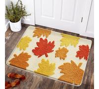 PLYIHE Bath Mat Autumn Falling leaves Non-Slip,Bathroom Floor Mat Super Soft and Water Absorbent, Machine Washable Microfiber Bathroom Rug for Shower, Bedroom, Dining Room,Kitchen,Doorway