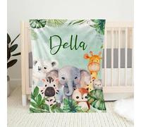 PLYIHE Personalised Baby Blanket with Name and Date of Birth,Babys Boy Girl Swaddlers Warm, Soft Customised Throw for Newborn Baby Cot & Pram Blankets Babys Present