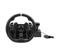 Plyisty 11 Inch Gaming Steering Wheel Set, 270 Degree Rotation with 7 Level Adjustable Sensitivity and Programmable Pedals, for PC