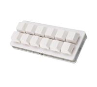 Plyisty 12 Key Keypad, USB C Wired Macro Keyboard Programmable, Hot Swappable Mechanical Keyboard, with RGB Light, Red Switch (White)