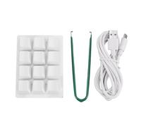 Plyisty 12 Keys RGB Programmable Keyboard, One Handed Macro Mechanical Keyboard, with Type C USB Interface, for Office Work, Gaming, Music, Media (White)