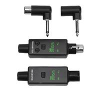 Plyisty 2.4GHz Wireless XLR Transmitter Receiver System, Plug On Mic Adapter for Dynamic Microphone Audio Mixer PA Camera, 24 Bit 48kHz Rechargeable (1 for 1)