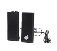 Plyisty 2 in 1 Computer Speakers for Desktop Laptop, USB Powered 3W X 2 Stereo Soundbar with Volume Control Knob, Plug and Play PC Speaker for Monitor Gaming