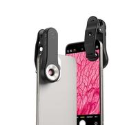 Plyisty 200X Phone Microscope Lens with CPL Filter and CRI95+ LED Light, UV Lamp for Jewelry Coins Plants PCB, Universal Clip for IOS Phone 17/16/15/14/13