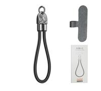 Plyisty 240W Keychain Short USB C Cable, Fast Charging & Data Transfer, Braided PD Cable Lanyard for Laptop, Phone & Wrist Strap Use (Black)