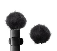 Plyisty 2PCS Mic Pop Filter Ambient Noise Reduction Windscreen, Improve Sound Quality with Furry Mic Cover, for Rode Wireless Go II, Noise Reduction (Black)
