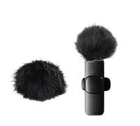 Plyisty 2PCS Microphone Furry Windscreen Muff Fit for Rode Wireless Go II Wind Muff Windscreen, Handheld Microphone Windscreen Reducing Wind Ambient Noise (Black)