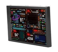 Plyisty 3.5in Sensor Panel Display, Computer Temp Monitor USB Mini Display with Customizable Screen, Dual USB Ports, Visual Theme Editor, for with AIDA64 Support