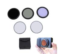 Plyisty 3 in 1 Magnetic ND16 & CPL Filter Kit for ZV-1/RX100, G7X, LX10 and More Compact Cameras, Quick Release Anti Glare Lens Set with Optical Glass Lens