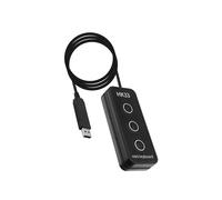Plyisty 3 Key Mini Keypad with Braille Dots, Customize Programmable Macro Keyboard, Replace Copy Paste Shortcuts, 2M USB Cable, for Visually Impaired Users (HK33UB Black)