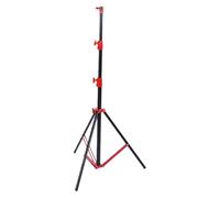 Plyisty 3 Section Air Cushioned Light Stand, 9.2ft/280cm, Heavy Duty Stainless Steel Photography Tripod with One Turn Locking Knob, for Studio Lighting Strobe Softbox Camera Flash (Red)