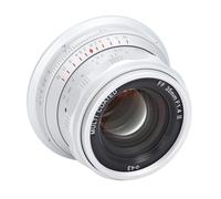 Plyisty 35mm Camera Lens F1.4 II Large Aperture Lens Compatible with RF Mount Cameras Ideal for Street Photography and Background Blurring Effects with Manual Focus for Photo Enthusiasts (White)
