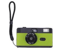 Plyisty 35mm Reusable Film Camera, with 27pcs Color Film, Flash Light, 1/120s Shutter, Vintage Style Photography Camera for Cultural Stories, Manual Focus (Black Green)