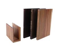 Plyisty 3PCS Book Cutting Board Set with Wooden Stand, Decorative Book Shaped Kitchen Chopping Boards for Bread Fruits and Charcuterie Display