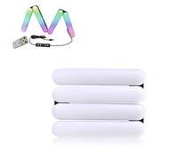 Plyisty 4-Fold RGB Ring Light with Tripod Stand Phone Holder Remote, Dimmable 3200K - 6500K LED Video Panel for TikTok Live Streaming