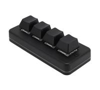 Plyisty 4 Key Programming Macro Keypad, RGB Mechanical Gaming Keyboard with Multifunctional S Key, Wired USB Connection for Computers