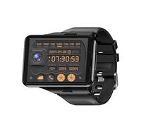 Plyisty 4G Smart Watch, Dual Camera 2MP Front 8MP Rear 6GB RAM 128GB ROM GPS Beidou GLONASS, with 2.88 Inch High Clear Display 480x640 Resolution (Black)