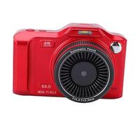 Plyisty 4K 64MP Camera for Photography, WiFi Beginner Vlogging Camera with Auto Focus Front and Rear Dual, 18X Digital Zoom 1200mAh Battery for Travel (Red)