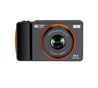 Plyisty 4K Digital Camera, 64MP CMOS Sensor 16X Zoom 2.4 Inch Screen with Built in 700mAh Battery Image Stabilization, for Travel Photography Video Blogging (Black)