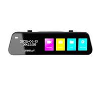 Plyisty 4K Rear View Mirror Camera, True 4K High Definition Dashcam, 9.66in Streaming Media Front Rear Loop Recording with Touch Screen, Mirror Dash Cam