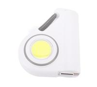 Plyisty 5000mah Power Bank with Retractable Charging Cable, Fast Charging Small Portable Charger Built in LED Light Buckle for Camping, Outdoor Use (White)